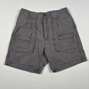 Redhead Vintage Y2K Men Size 34 Hiking Fish Cargo Gray Cotton Shorts 7 Pockets